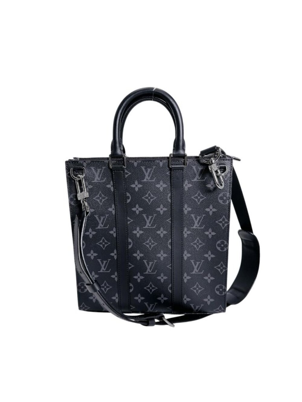 Louis Vuitton Monogram Eclipse Shoulder Bag Sac Plat Cross Tote Black